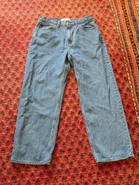 Abercrombie & Fitch Medium Blue Loose High Rise Jeans